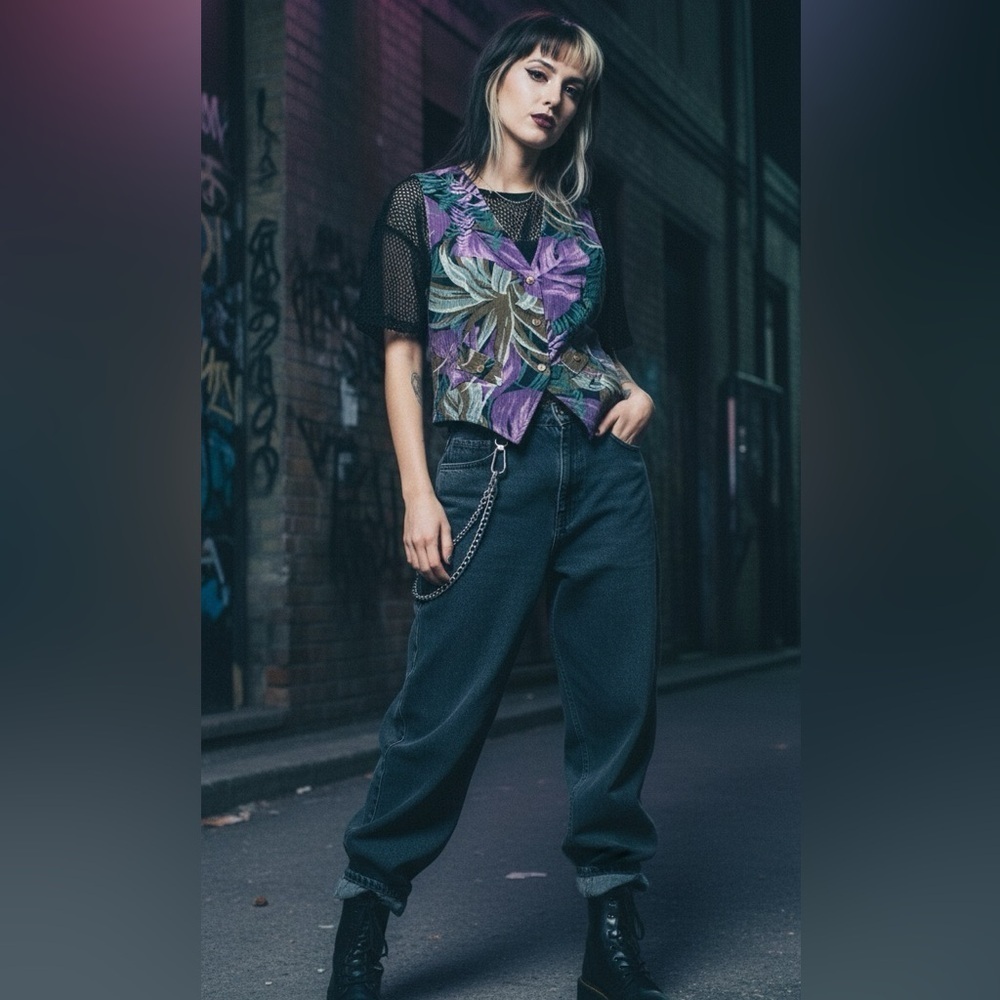 Tina Barrie 90s Floral Patterned Vest